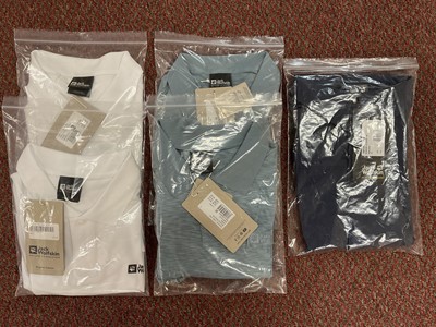 Lot 413 - Five Jack Wolfskin Mens Polo Shirts