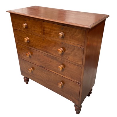 Lot 4 - A Victorian Mahogany 2 over 3 chest of drawers....