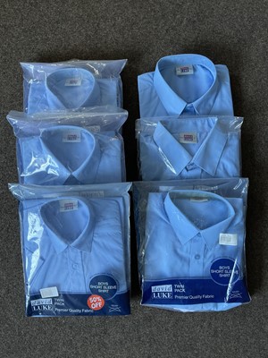 Lot 447 - Eighteen Twin Sets of David Luke Boys Pale Blue Shirts