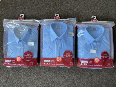 Lot 448 - Eleven Twin Sets of David Luke Girls Navy Blue Blouses