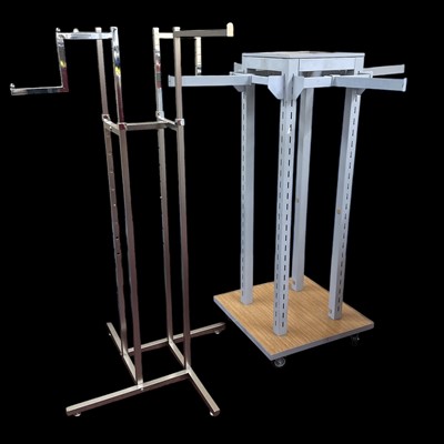Lot 568 - Three display & clothes rails.