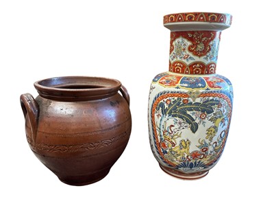 Lot 68 - A Victorian salt-glazed confit pot, height...