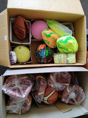 Lot 501 - Basketballs rugby balls etc