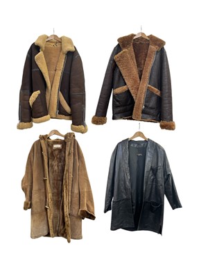 Lot 336 - A Baily's of Glastonbury sheepskin flying jacket.
