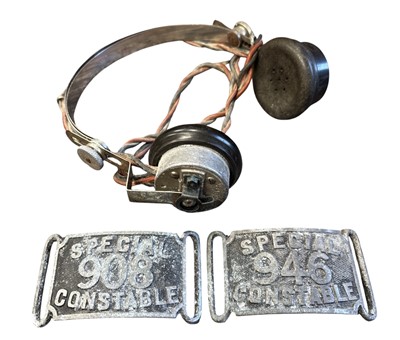 Lot 50 - Two WWI 'Special Constable' armband badges,...