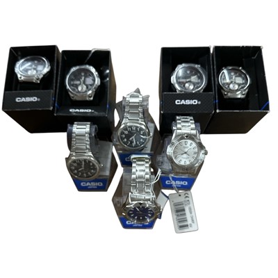 Lot 598 - Eight Casio Men's Watches.