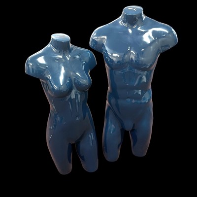 Lot 597 - A male and female mannequin.