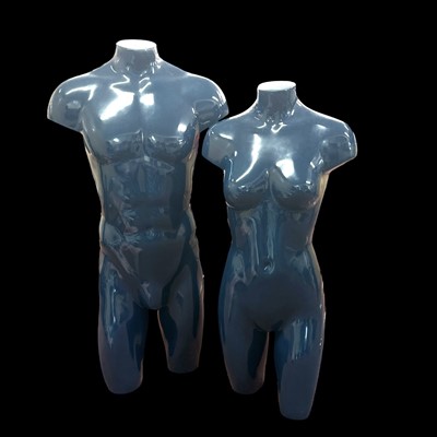 Lot 596 - A male and female mannequin.