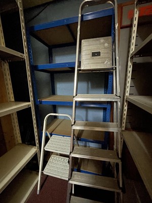 Lot 590 - Shelving & Step Ladders