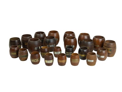 Lot 293 - Maritime interest - a collection of treen barrels.