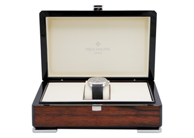 Lot 217 - PATEK PHILIPPE - A rare and desirable Aquanuat stainless steel gentleman's automatic wristwatch.