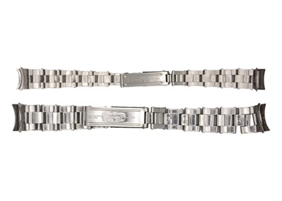 Lot 269 - ROLEX - Two vintage stainless steel Oyster gentleman's and lady's bracelets.