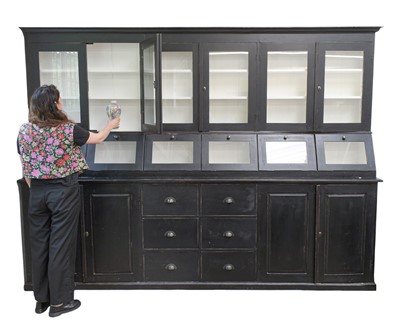 Lot 890 - A large shop type display cabinet unit.