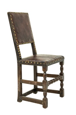 Lot 903 - An oak Cromwellian chair.