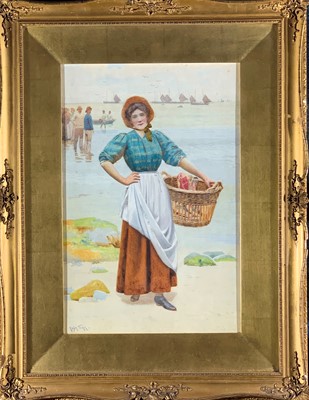 Lot 146 - Ralph TODD (1856-1932) Fisher woman...