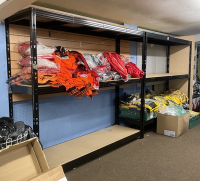Lot 618 - Three Industrial Steel Shelving Units