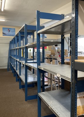 Lot 621 - Blue Commercial Shelving Unit