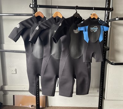 Lot 623 - Four Wetsuits & Accessories
