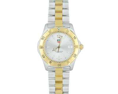 Lot 1062 - TAG HEUER - A Professional bi-colour gentleman's quartz bracelet wristwatch.