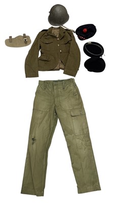 Lot 96 - Military surplus, including a French M51 helmet.