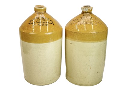 Lot 363 - Two Walter Hicks & Co large stoneware flagons.