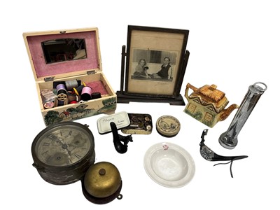 Lot 99 - A 19th century Seth Thomas ship's clock, a...