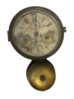Lot 99 - A 19th century Seth Thomas ship's clock, a...
