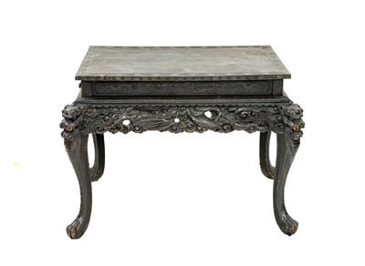 Lot 634 - A Chinese export black lacquered rectangular centre table.