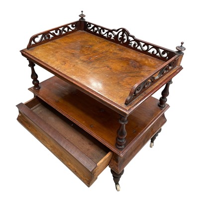 Lot 105 - An Antique Whatnot with a Walnut top and a...