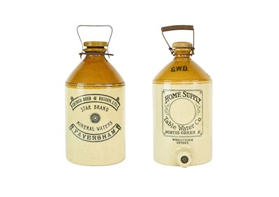 Lot 437 - Two stoneware water flagons.