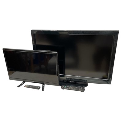 Lot 134 - A Panasonic 32" LCD TV and a Polaroid 24" LED...