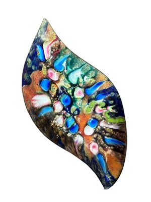 Lot 146 - An enamelled copper dish, most likely from...