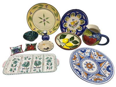 Lot 150 - Hand-painted Mediterranean pottery, most are...
