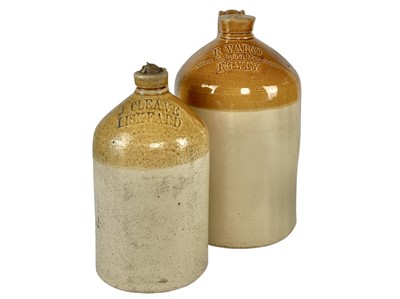 Lot 377 - R. Varco of Fowey stoneware flagon.