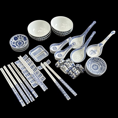 Lot 125 - Chinese ceramics, including chopsticks, rice...