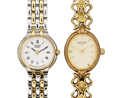 Lot 35 - Two ladies' bracelet wristwatches. COMBINED WITH LOT NO1 TJ05.