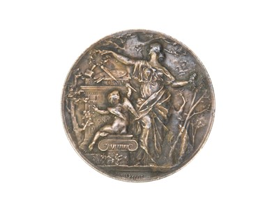 Lot 57 - A French silvered bronze Société Des Artistes Francais medal.