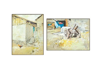 Lot 525 - A pair of Indian landscape watercolours.