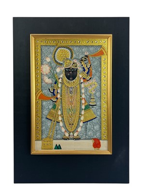 Lot 540 - An Indian Nathdwara painting of Krishna as Srinathji.