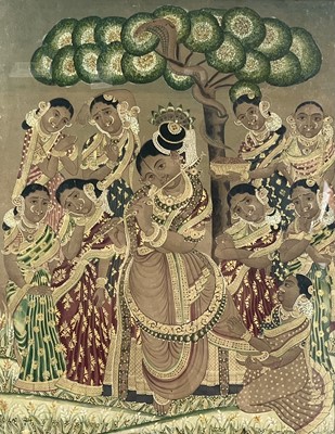 Lot 586 - An Indian Tajore painting.