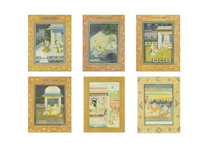 Lot 617 - A set of six Indian gouache paintings.