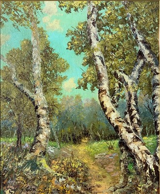 Lot 531 - Garstin COX (1892-1933) Sunlit Woodland Oil on...