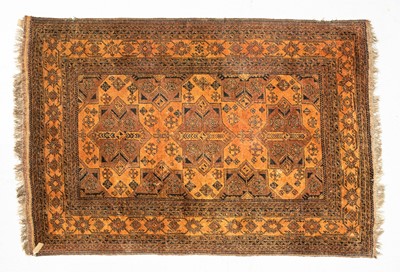 Lot 671 - An Afghan wool rug.