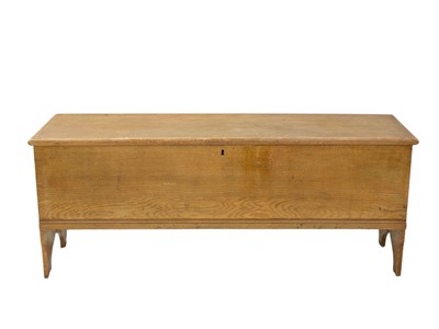 Lot 863 - A pine six plank chest.