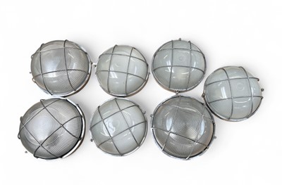 Lot 813 - Seven circular ship's bulkhead lights.