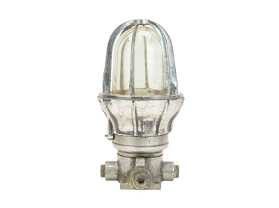 Lot 841 - A ship's caged bulkhead light.