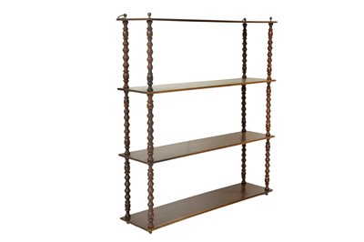 Lot 921 - An early Victorian mahogany campaign book shelf.