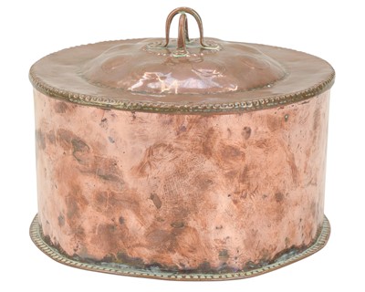 Lot 26 - John Pearson, a circular copper box and cover.