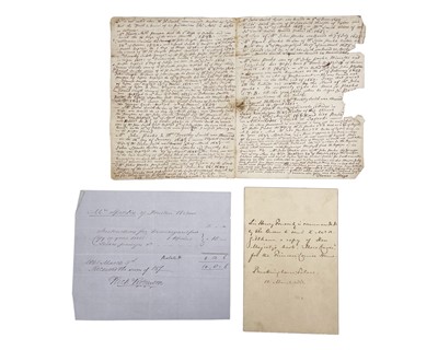 Lot 35 - A small collection of manuscripts and ephemera
