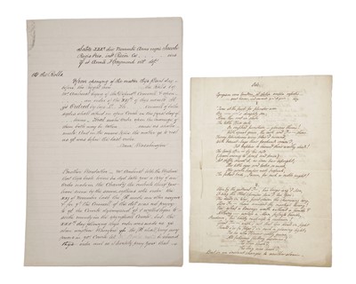 Lot 35 - A small collection of manuscripts and ephemera